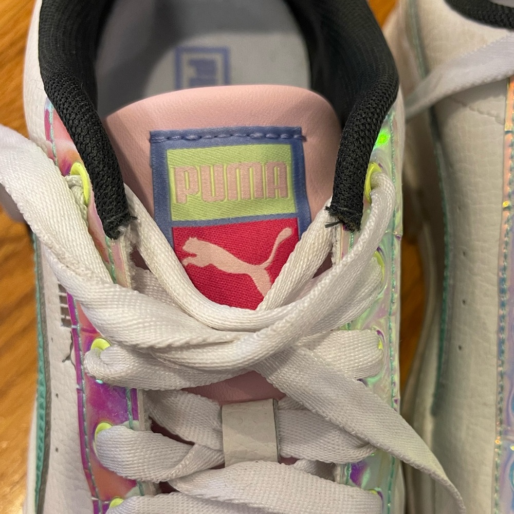 Puma, US size 6 women’s white platform sneakers. - Picture 2 of 10
